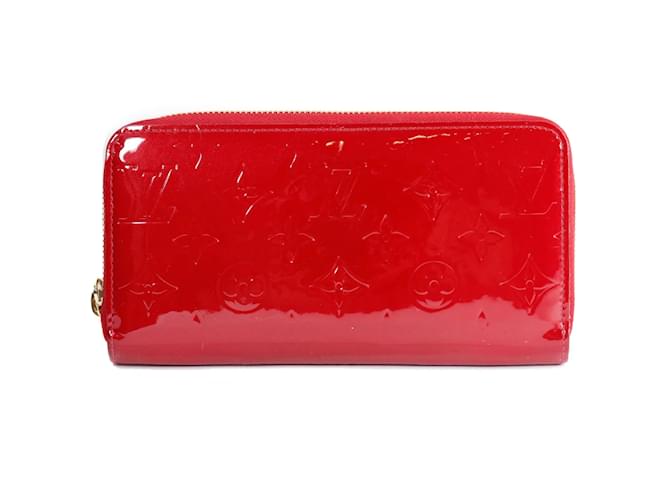 Louis Vuitton Monogram Vernis Pomme D’amour Zippy Wallet M91981 Red Leather Patent leather  ref.1116058
