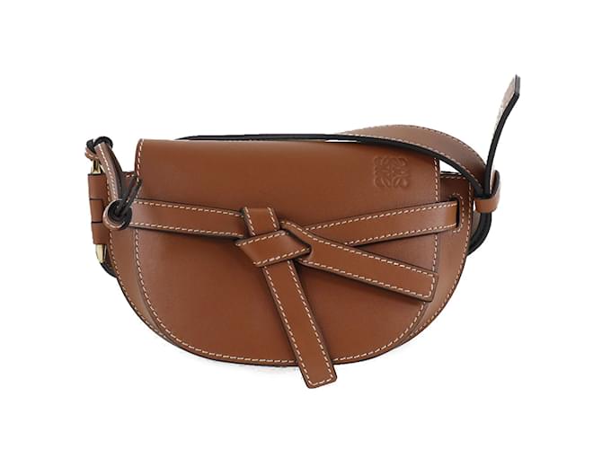 Loewe Leather Gate Bum Bag  321.54.Z58 Brown  ref.1116072