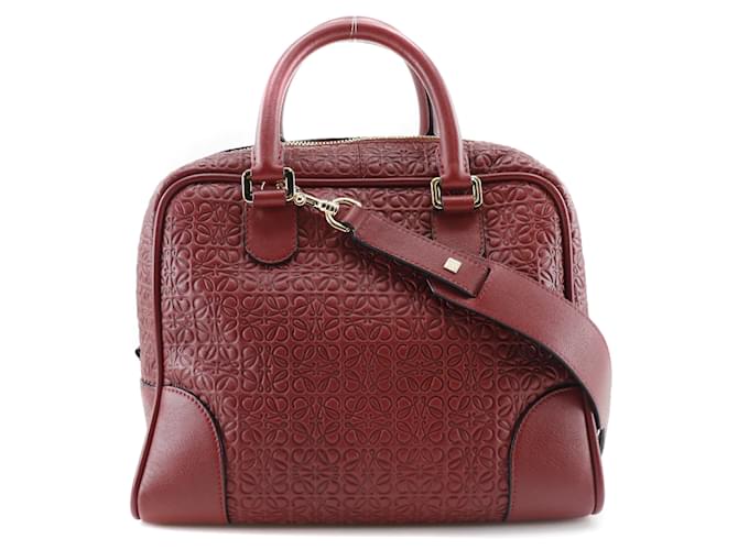 Loewe Repeat Anagram Amazona 75 Leather Shoulder Bag in Good condition Red  ref.1116103