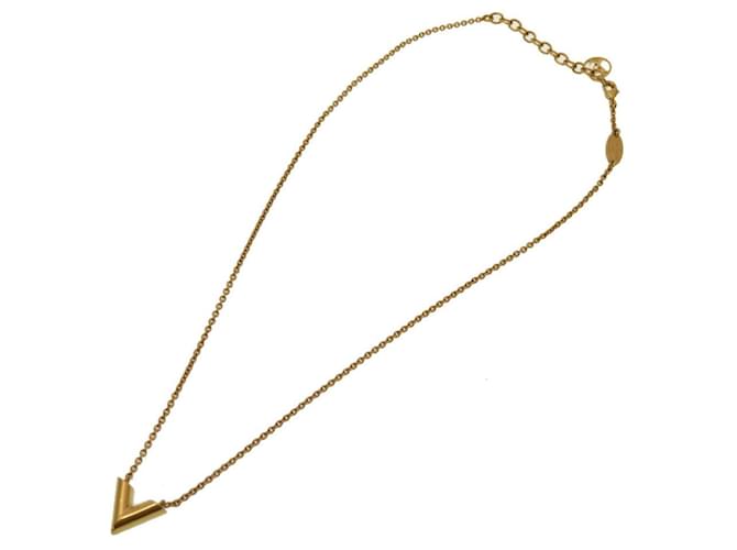 Louis Vuitton Essential V Dourado Metal  ref.1116196