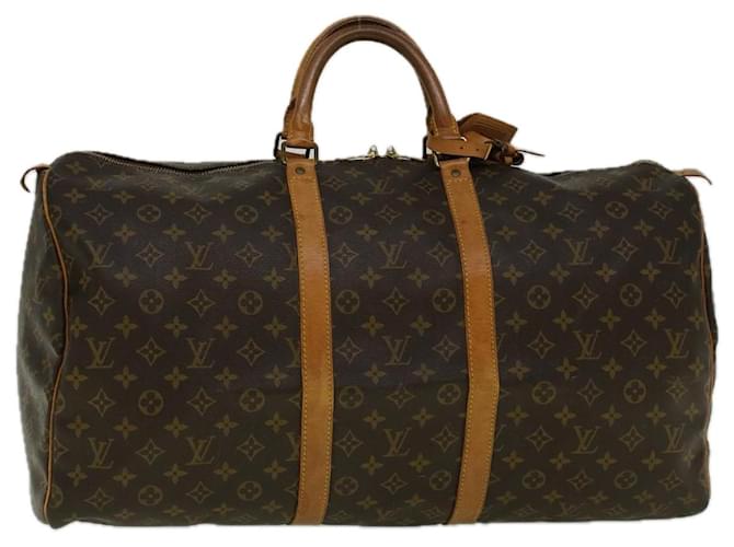 Louis Vuitton Keepall 55 Brown Cloth  ref.1116205