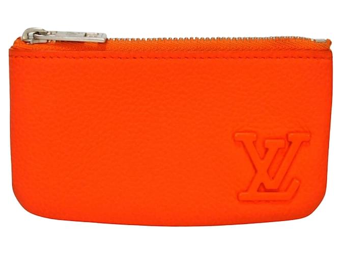 Louis Vuitton Pochette Clés Orange Leder  ref.1116550