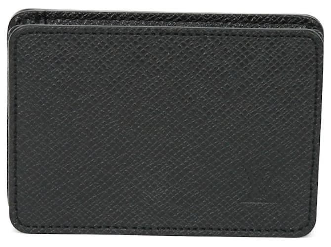 Louis Vuitton Porte-monnaie Schwarz Leder  ref.1116565