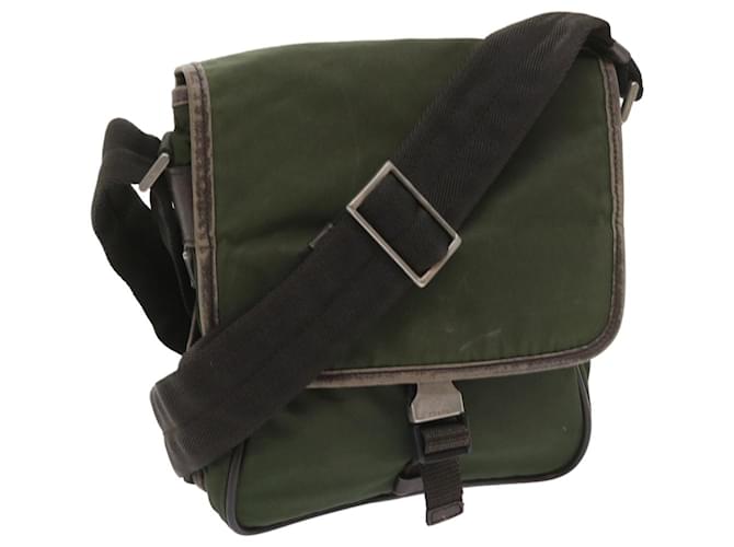 PRADA Shoulder Bag Nylon Khaki Auth 58829  ref.1116586