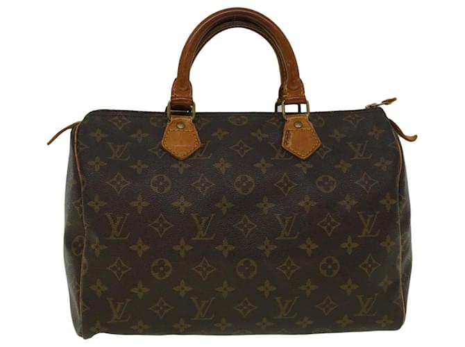 Louis Vuitton Monogram Speedy 30 Hand Bag M41526 LV Auth ar10436 Cloth  ref.1116637