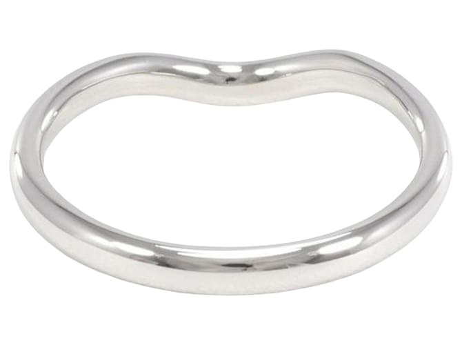 Tiffany & Co Curved band Silvery Platinum  ref.1116727
