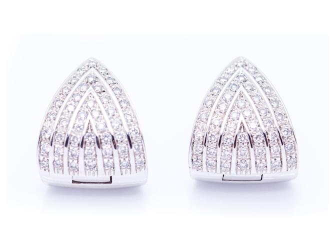Autre Marque Gold Earrings with Diamonds White White gold  ref.1116906