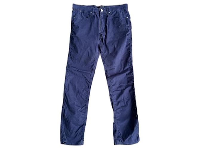 Acne Pantaloni Blu Cotone  ref.1116913