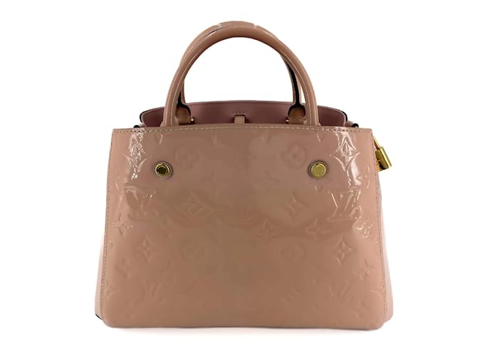 Louis Vuitton Montaigne BB Monogram Patent Leather Bag Pink Cipria  ref.1116970