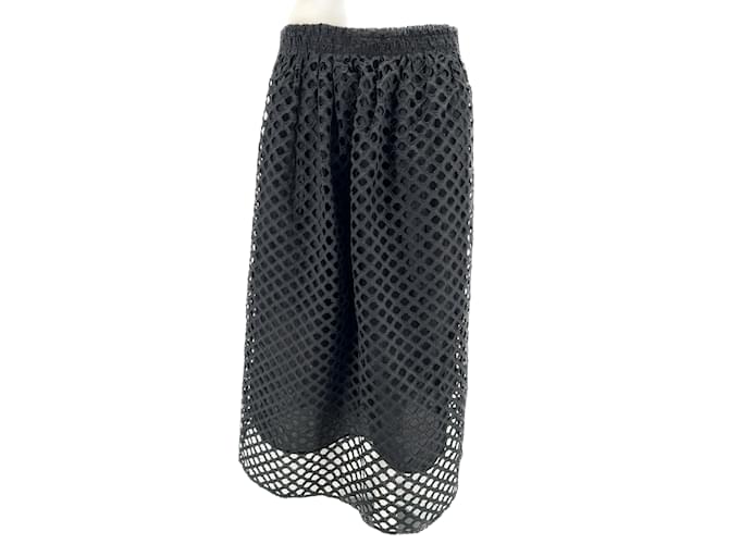 CARVEN  Skirts T.fr 40 cotton Black  ref.1117073