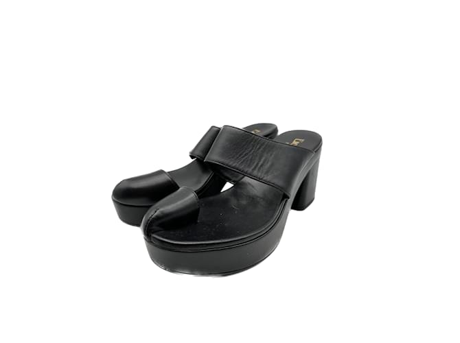 Autre Marque ELLEME  Sandals T.eu 38 leather Black  ref.1117112