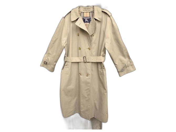 trench Burberry vintage taille 14 Coton Polyester Beige  ref.1117142