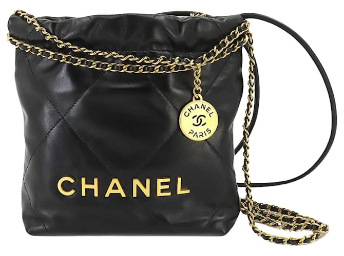 Timeless Chanel C22 Black Leather  ref.1117318
