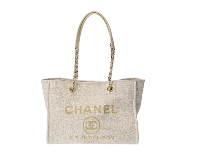 Chanel Deauville Golden Leinwand  ref.1117341