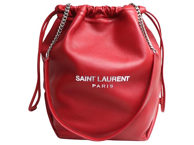 Saint Laurent Teddy Red Leather  ref.1117362