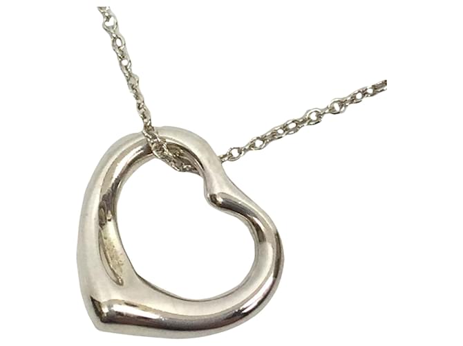 Tiffany & Co Open Heart Silvery Silver  ref.1117489