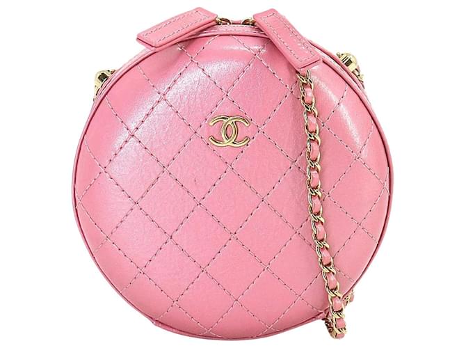 Chanel Matelassé Pink Leather  ref.1117567