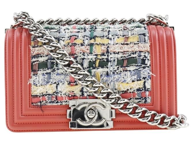 Chanel Boy Red Leather  ref.1117661