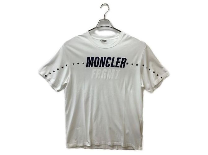 Camiseta estampada Moncler blanca de algodón XL Blanco