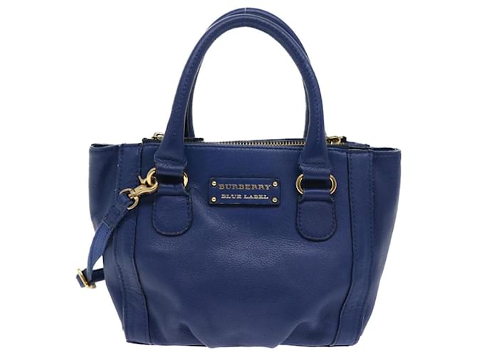 BURBERRY Blue Leather  ref.1117784