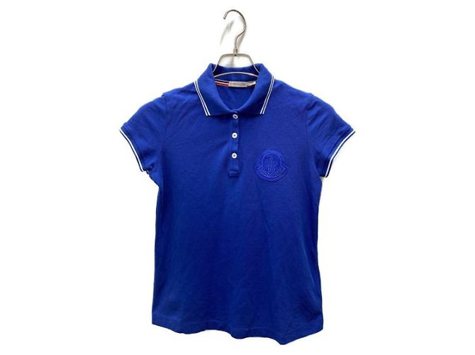 Polo Moncler con parche del logo azul de algodón