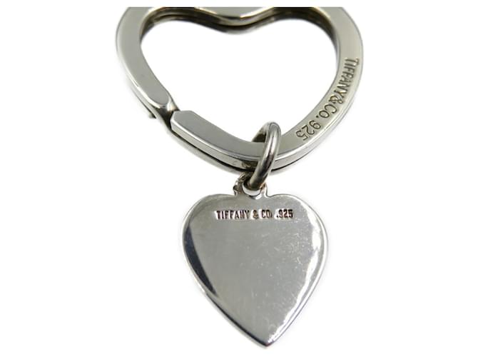 Tiffany & Co Key ring Silvery Silver  ref.1117929