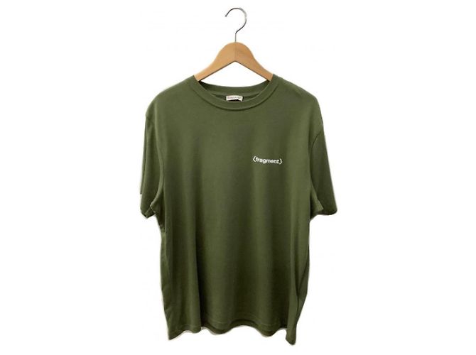 Camiseta Moncler con logo caqui de algodón