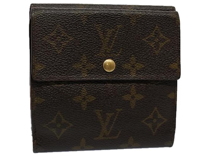 LOUIS VUITTON Monogram Portefeuille Elise Geldbörse M61654 LV Auth bs9450 Monogramm Leinwand  ref.1118054