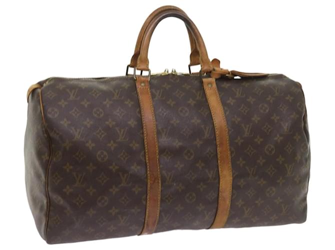 Louis Vuitton Monogram Keepall 50 Boston Bag M41426 LV Auth 58139 Cloth  ref.1118058