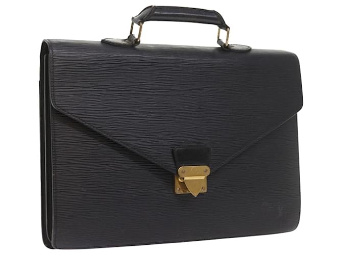 LOUIS VUITTON Epi Serviette Conseiller Briefcase Black M54422 LV Auth ep2212 Leather  ref.1118083