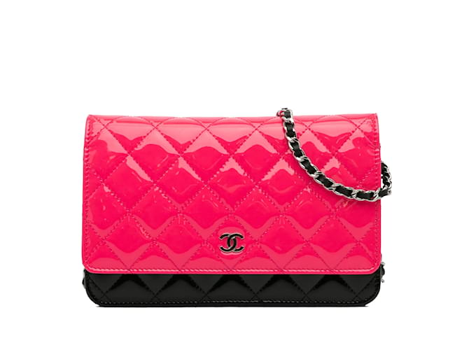 Wallet On Chain CHANEL HandtaschenLeder Pink  ref.1118241