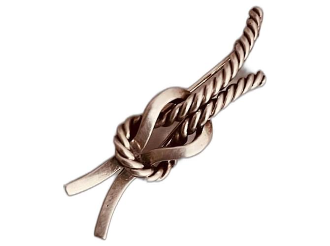 Hermès Sailor's knot Silvery Silver  ref.1118297