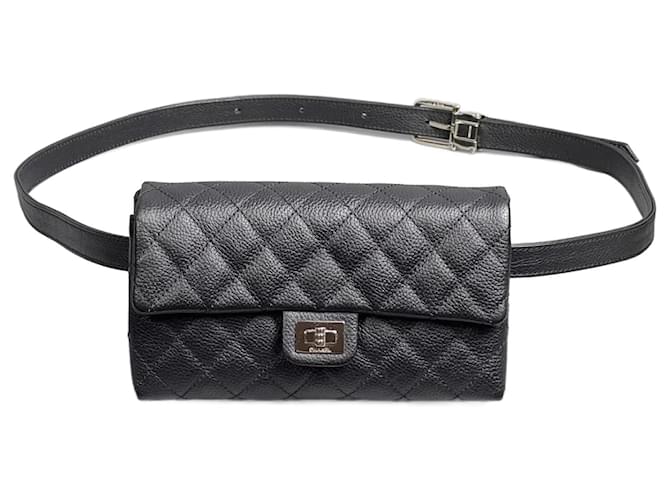 Chanel Saddlebags Black Leather  ref.1118330