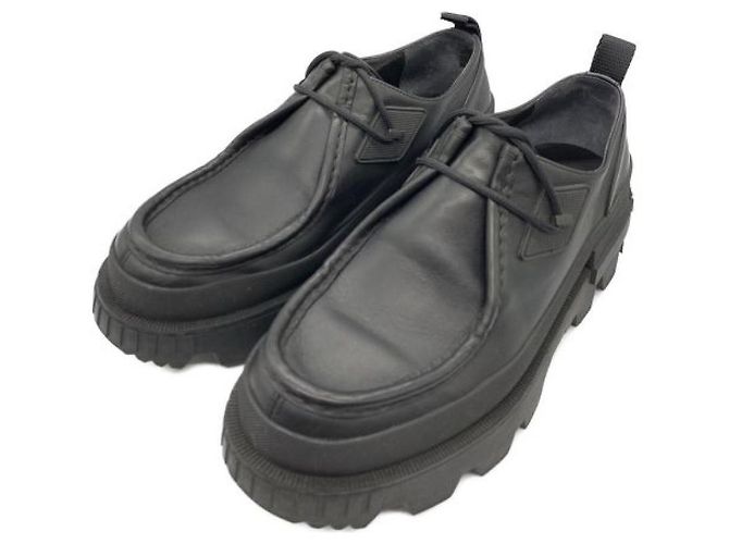 Moncler Mon Wallaby Oxford Boots Black Leather