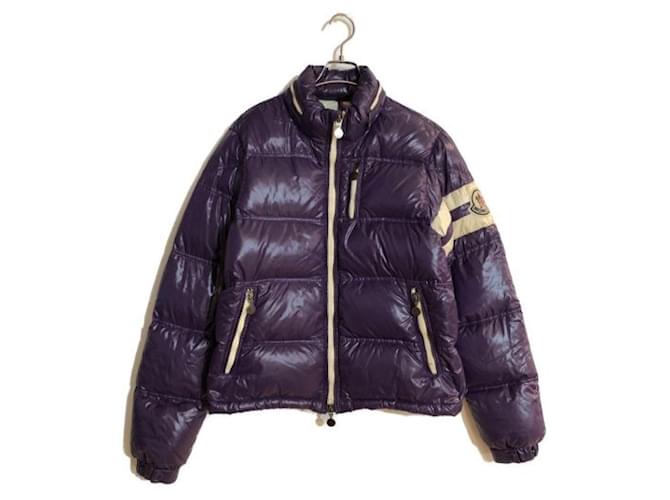 Moncler Men Coats Outerwear Purple Polyester Nylon  ref.1118399