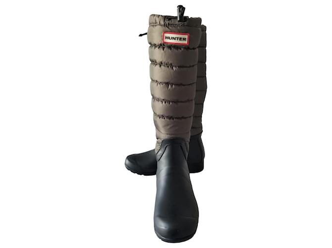 Hunter Water boots Black Khaki Rubber  ref.1118458