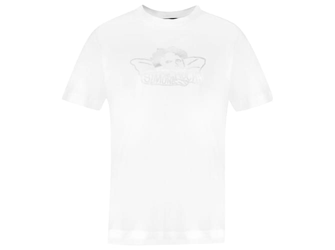 Camiseta Angel Graphic Project - Simone Rocha - Algodão - Branca/prata Branco  ref.1118465