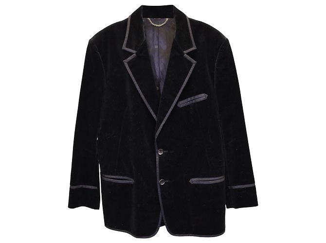 Giacca blazer Louis Vuitton in velluto di cotone nero