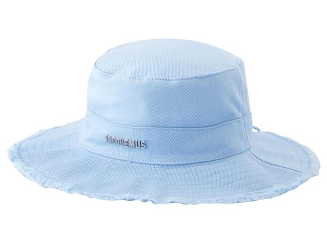 Le Bob Artichaut Bucket Hat - Jacquemus - Cotton - Blue  ref.1118499