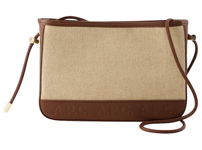Apc Helene Shoulder Bag - A.P.C. - Canvas - Hazelnut Brown Cloth  ref.1118505