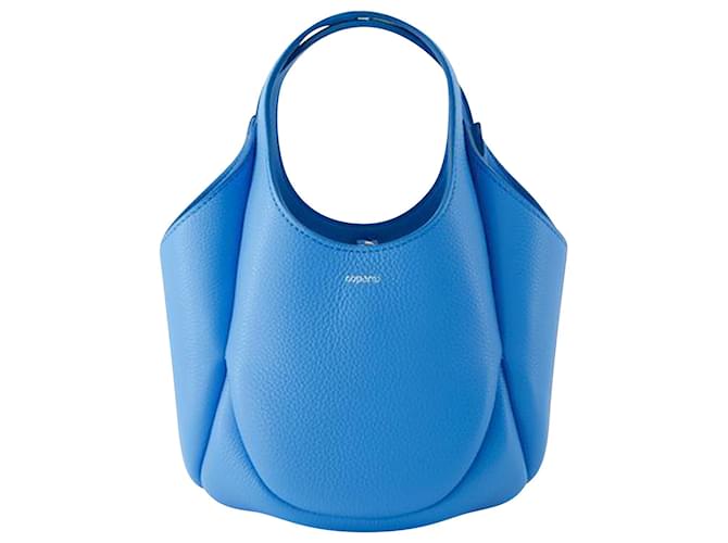 Mini Bucket Swipe Shopper Bag - Coperni - Leather - Blue Pony-style calfskin  ref.1118507