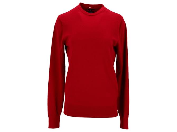 Tommy Hilfiger Jersey de lana de lujo con cuello redondo para hombre Roja  ref.1118514