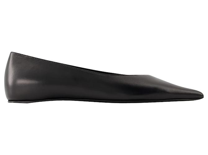 Totême The Asymmetric Ballerinas - TOTEME - Leather - Black Pony-style calfskin  ref.1118531