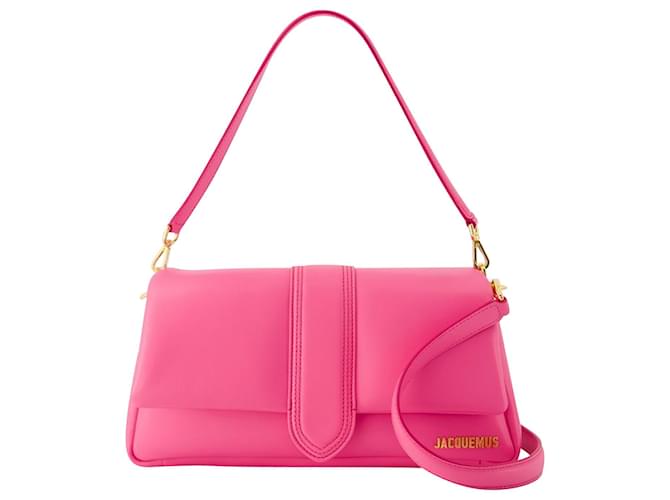 Le Bambimou Bag - Jacquemus - Leather - Neon Pink  ref.1118567