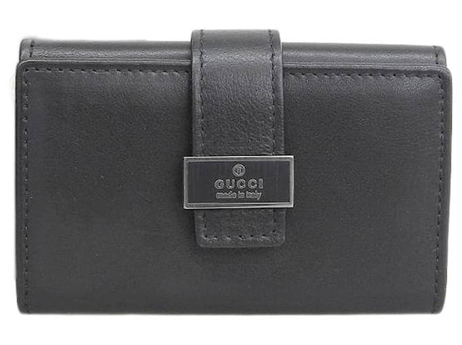 Gucci Leather key case 033 1323 Black  ref.1118588