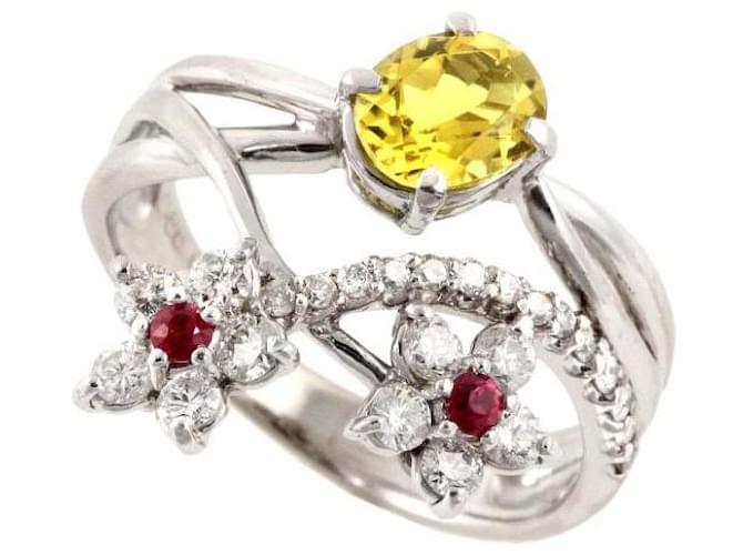 & Other Stories Anel de ouro 18k com turmalina e diamantes em excelente estado Prata Metal  ref.1118589