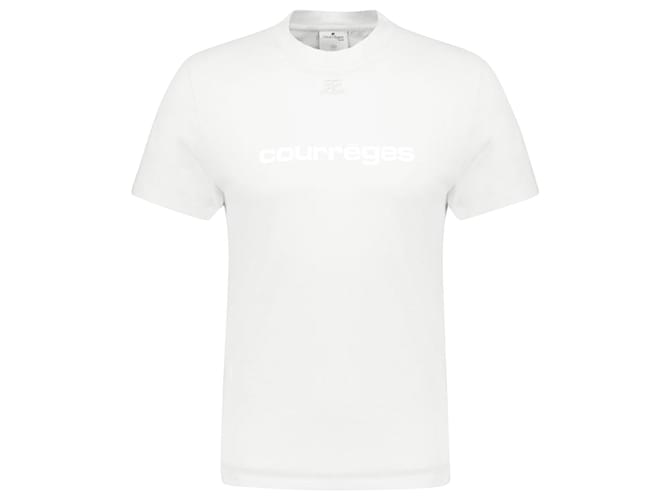 Courreges T-Shirt Shell Classique - Courrèges - Blanc - Coton Toile  ref.1118787