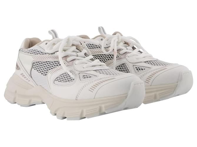 Marathon Runner Sneakers - Axel Arigato - Leather - White Beige Pony-style calfskin  ref.1118793