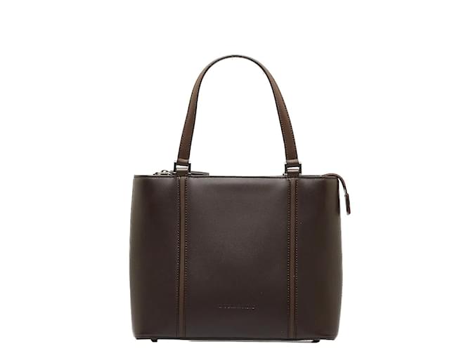 Burberry Leather Square Handbag Brown Pony-style calfskin  ref.1118879