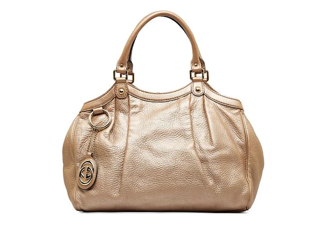 Gucci Leather Sukey Tote Bag  211944 Golden  ref.1118882